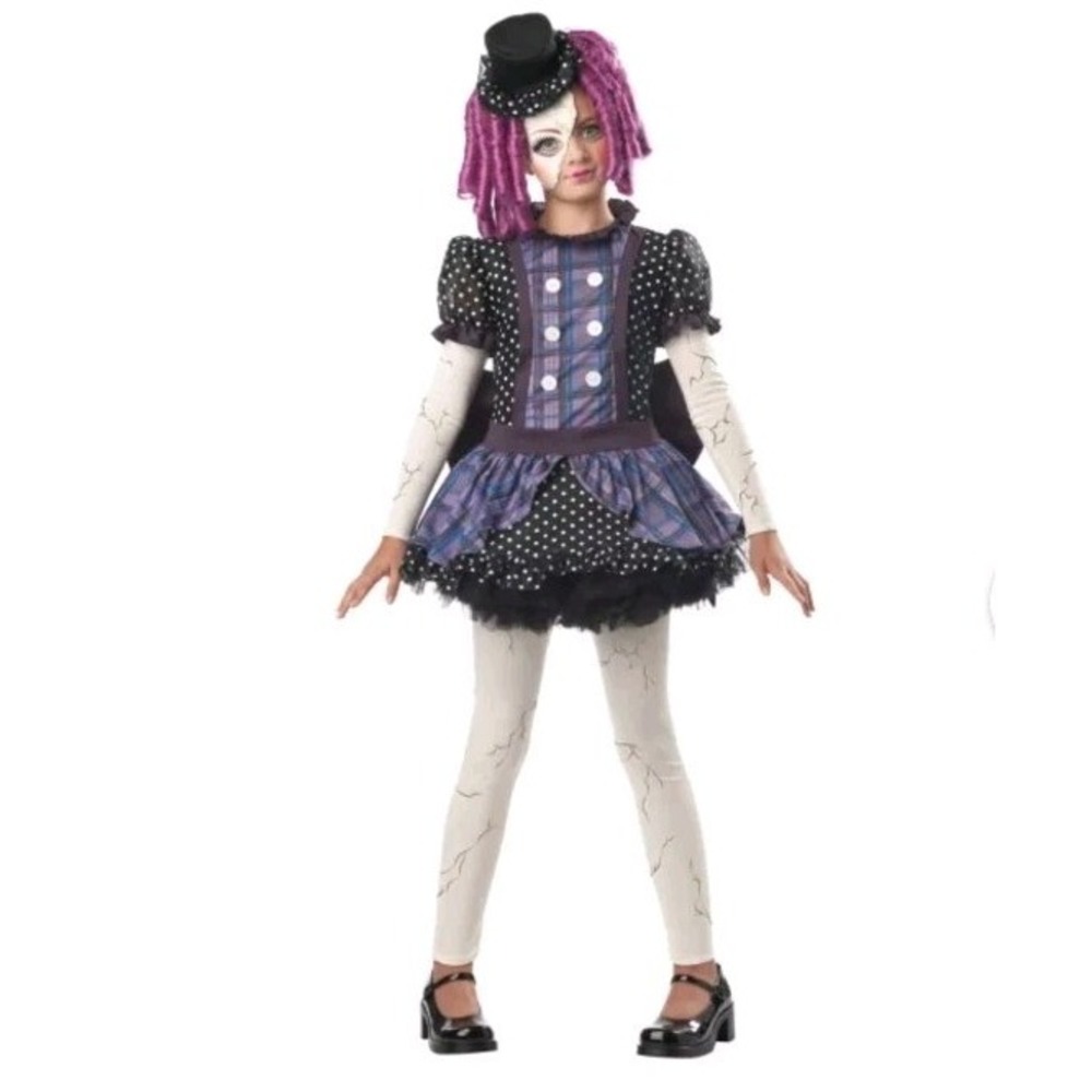 Broken Doll Dress Costume Girls Plus Size‎  10-12 NEW California Costumes